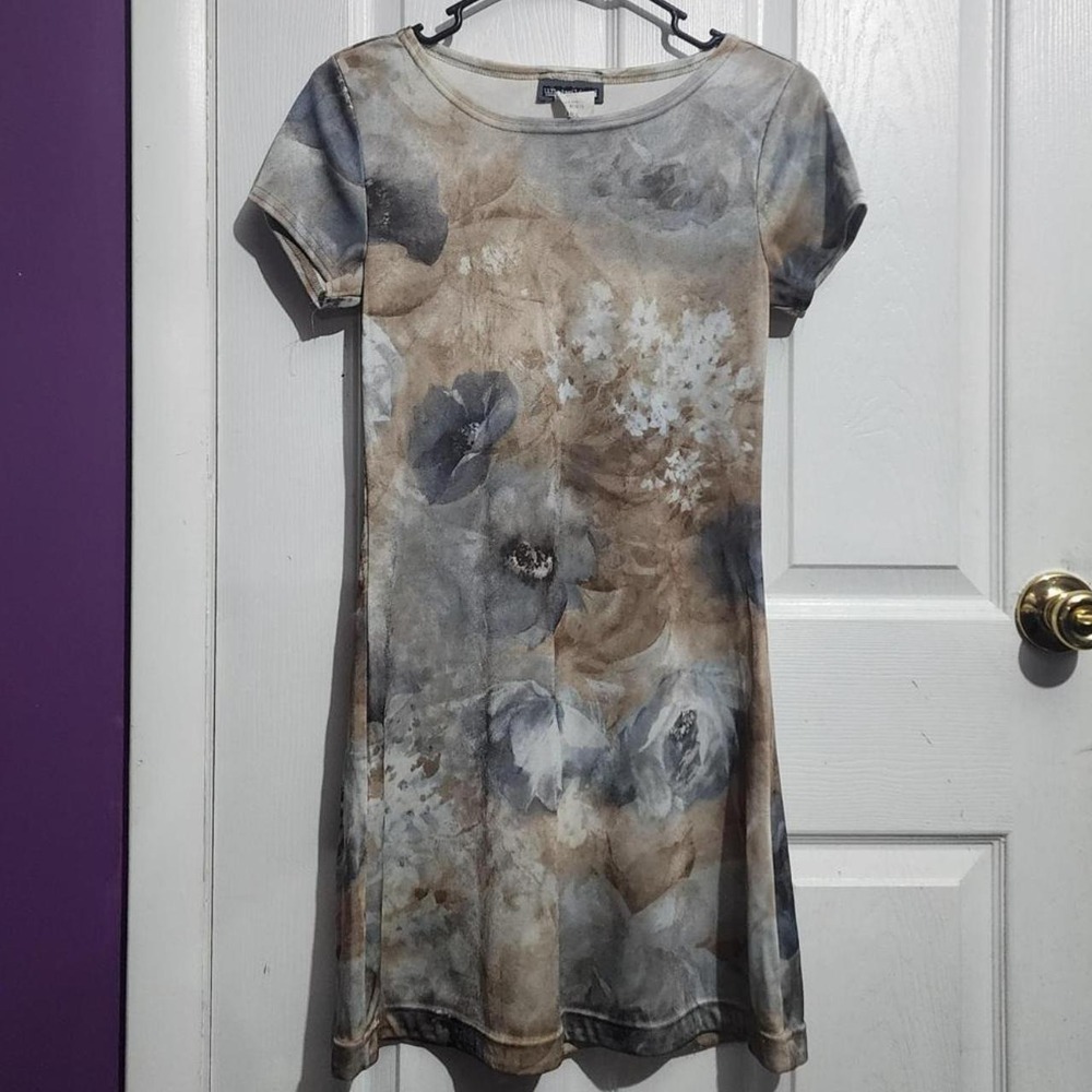 Vintage Floral Grunge Tshirt Dress